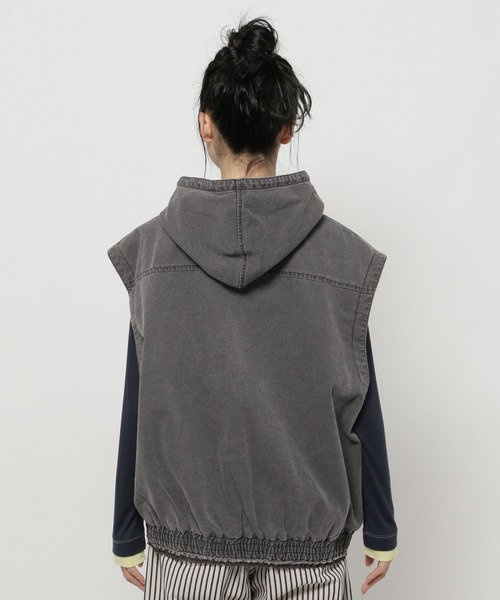 niko and...（ニコアンド）の「ヴィンテージマルチWAYフードブルゾン（ブルゾン・レディース・ピンク/ライトブルー/ブラック・FREE）」の20枚目の写真