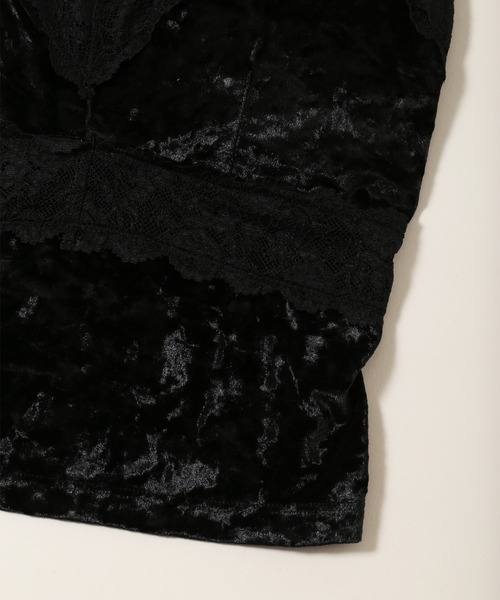 WEGO（ウィゴー）の「カップインベロアキャミソール（キャミソール・レディース・ブラック/ベージュ・FREE）」の9枚目の写真