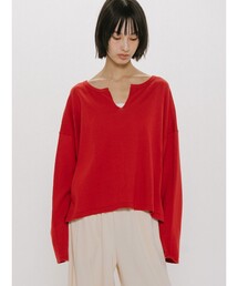 MIDIUMISOLID for Ladies スキッパーワイドプルオーバー