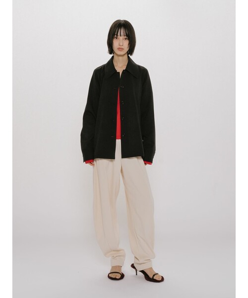 MIDIUMISOLID(ミディウミソリッド)の「MIDIUMISOLID for Ladies スキッパーワイドプルオーバー(ニット/セーター・レディース・ベージュ/レッド/ブラック・FREE)」の14枚目の写真