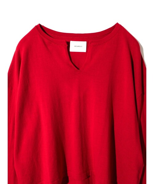 MIDIUMISOLID(ミディウミソリッド)の「MIDIUMISOLID for Ladies スキッパーワイドプルオーバー(ニット/セーター・レディース・ベージュ/レッド/ブラック・FREE)」の16枚目の写真