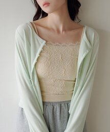 Kastane | 【2026SSカタログ/5色展開】カップ付きフラワージャガードキャミ(キャミソール)