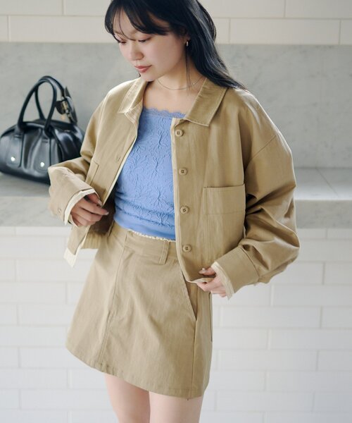 Kastane(カスタネ)の「【2026SSカタログ/5色展開】カップ付きフラワージャガードキャミ(キャミソール・レディース・アイボリー/ピンク/ホワイト/ミント/ブルー・FREE)」の22枚目の写真