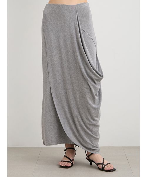 MIESROHE（ミースロエ）の「ニュアンスドレープカットスカート（スカート・レディース・ブラック/グレー/ホワイト・0/1）」の3枚目の写真