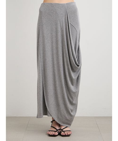 MIESROHE（ミースロエ）の「ニュアンスドレープカットスカート（スカート・レディース・ブラック/グレー/ホワイト・0/1）」の7枚目の写真