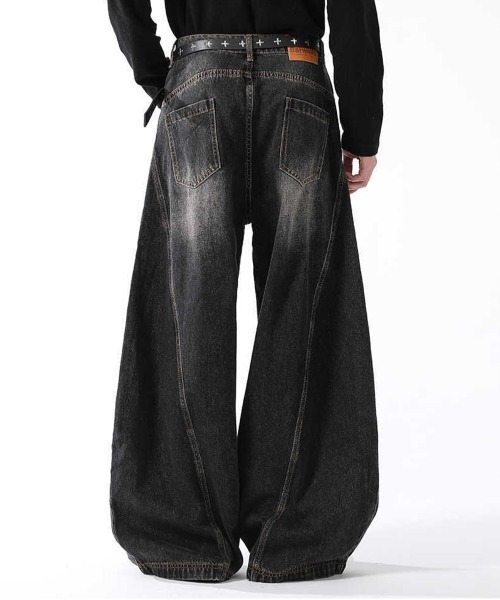 NEW GENTLEMAN(ニュージェントルマン)の「ブラッドデニム ワイドバギー バルーンパンツ(デニムパンツ・メンズ・ブルー/ブラック・L/M/S)」の9枚目の写真