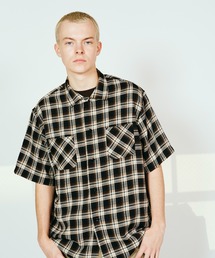 DAN RIVER（ダンリバー ）の「DAN RIVER/ダンリバー printed rayon check ss shirt レーヨン レギュラーカラー 半袖シャツ  2026年春夏（シャツ/ブラウス）」