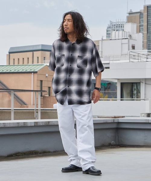 DAN RIVER（ダンリバー ）の「DAN RIVER/ダンリバー 70s printed rayon check ss shirt レーヨン レギュラーカラー 半袖 シャツ オンブレチェック タータンチェック メンズ レディース ユニセックス 秋 秋服 2026年秋冬（シャツ/ブラウス・メンズ・ブラウン/ブラック系1/ブラック系2・M/L）」の18枚目の写真