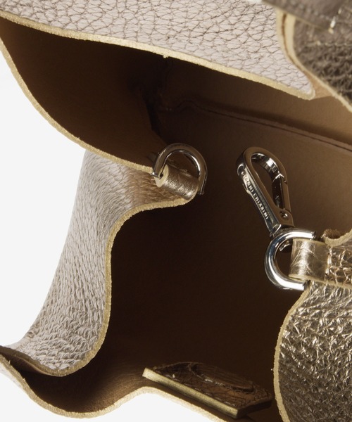 GIANNI CHIARINI（ジャンニ キアリーニ）の「GIANNI CHIARINI / DUA M レザー 2WAY トートバッグ（ポーチ付き）（ハンドバッグ・レディース・ゴールド/ブラック/ベージュ系1/ライトピンク・FREE）」の18枚目の写真