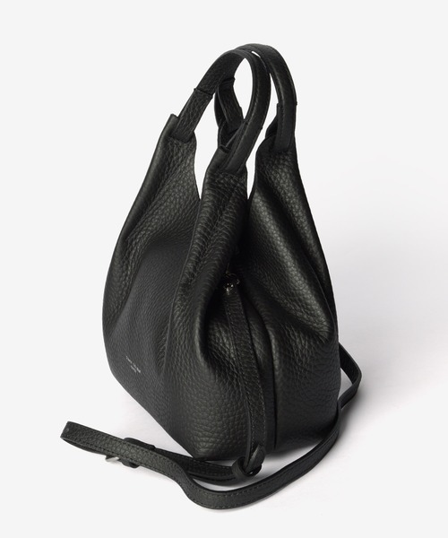 GIANNI CHIARINI DUA M ブラック トートバッグ GIANNI CHIARINI / DUA M レザー 2WAY トートバッグ（ポーチ付き