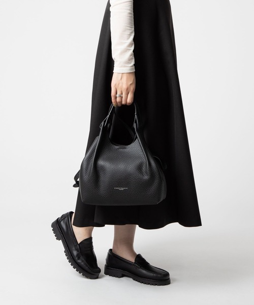 GIANNI CHIARINI（ジャンニ キアリーニ）の「GIANNI CHIARINI / DUA M レザー 2WAY トートバッグ（ポーチ付き）（ハンドバッグ・レディース・ゴールド/ブラック/ベージュ系1/ライトピンク・FREE）」の7枚目の写真