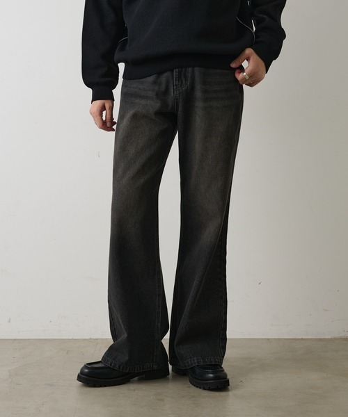 COLONY 2139（コロニートゥーワンスリーナイン）の「セミフレアウォッシュドデニムパンツ（デニムパンツ・メンズ・インディゴブルー/ブラック・MEDIUM/LARGE）」の3枚目の写真