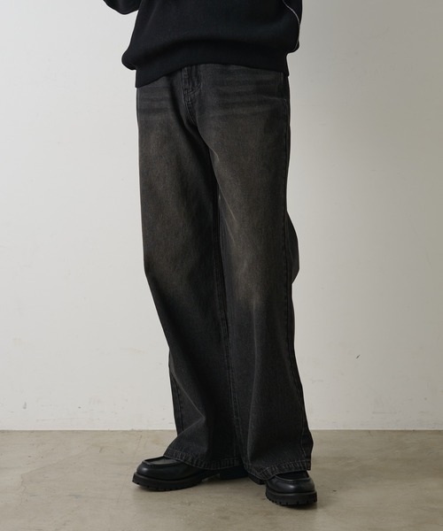 COLONY 2139（コロニートゥーワンスリーナイン）の「セミフレアウォッシュドデニムパンツ（デニムパンツ・メンズ・インディゴブルー/ブラック・MEDIUM/LARGE）」の4枚目の写真