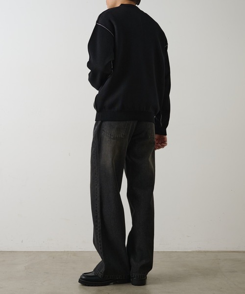 COLONY 2139（コロニートゥーワンスリーナイン）の「セミフレアウォッシュドデニムパンツ（デニムパンツ・メンズ・インディゴブルー/ブラック・MEDIUM/LARGE）」の9枚目の写真