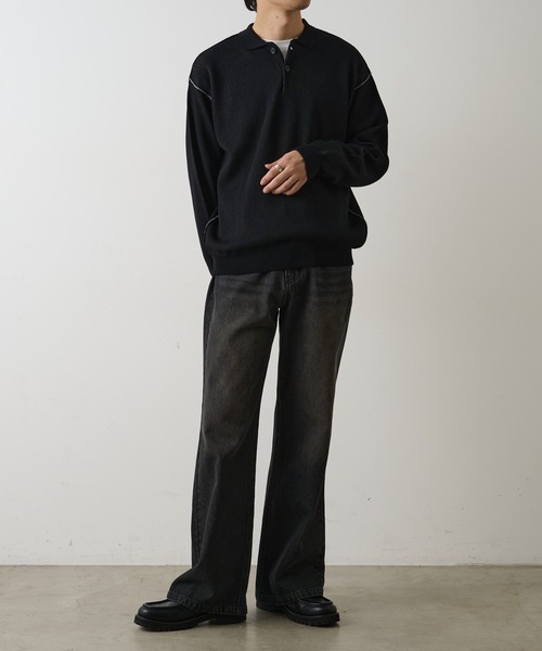 COLONY 2139（コロニートゥーワンスリーナイン）の「セミフレアウォッシュドデニムパンツ（デニムパンツ・メンズ・インディゴブルー/ブラック・MEDIUM/LARGE）」の7枚目の写真