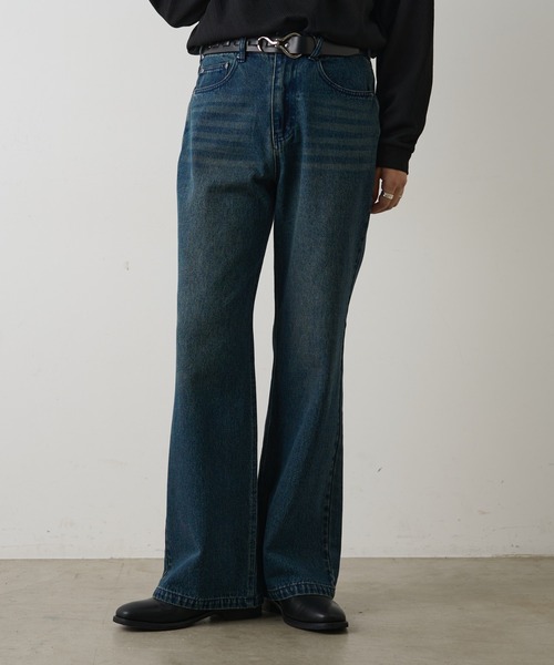 COLONY 2139（コロニートゥーワンスリーナイン）の「セミフレアウォッシュドデニムパンツ（デニムパンツ・メンズ・インディゴブルー/ブラック・MEDIUM/LARGE）」の15枚目の写真