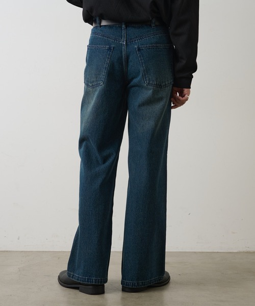 COLONY 2139（コロニートゥーワンスリーナイン）の「セミフレアウォッシュドデニムパンツ（デニムパンツ・メンズ・インディゴブルー/ブラック・MEDIUM/LARGE）」の17枚目の写真
