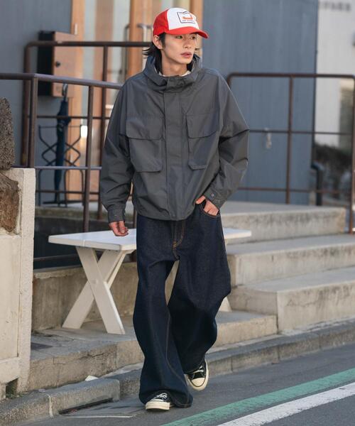 WEGO（ウィゴー）の「WEGO/【5級撥水機能】【26年春夏新作】フードシェルブルゾン（マウンテンパーカー・メンズ・ダークグレー/ブラック・MEDIUM/LARGE）」の9枚目の写真