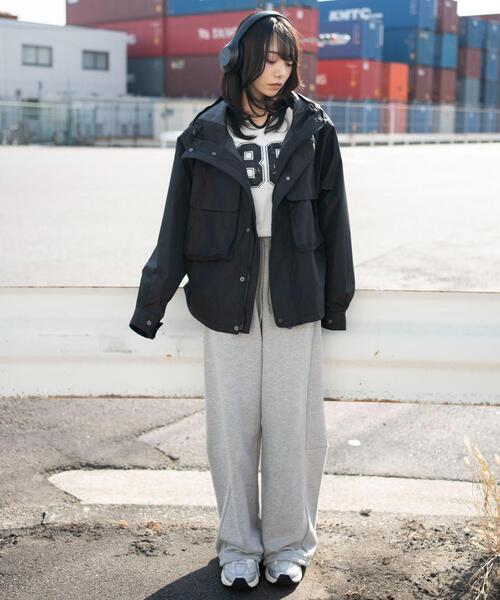 WEGO（ウィゴー）の「WEGO/【5級撥水機能】【26年春夏新作】フードシェルブルゾン（マウンテンパーカー・メンズ・ダークグレー/ブラック・MEDIUM/LARGE）」の8枚目の写真