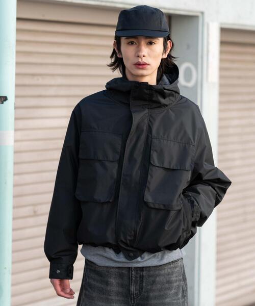 WEGO（ウィゴー）の「WEGO/【5級撥水機能】【26年春夏新作】フードシェルブルゾン（マウンテンパーカー・メンズ・ダークグレー/ブラック・MEDIUM/LARGE）」の19枚目の写真