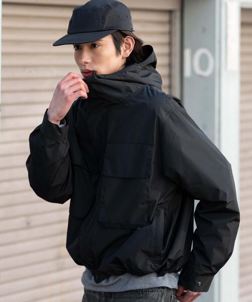 WEGO（ウィゴー）の「WEGO/【5級撥水機能】【26年春夏新作】フードシェルブルゾン（マウンテンパーカー・メンズ・ダークグレー/ブラック・MEDIUM/LARGE）」の20枚目の写真
