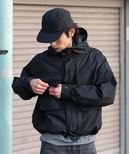 WEGO（ウィゴー）の「WEGO/【5級撥水機能】【26年春夏新作】フードシェルブルゾン（マウンテンパーカー・メンズ・ダークグレー/ブラック・MEDIUM/LARGE）」の21枚目の写真