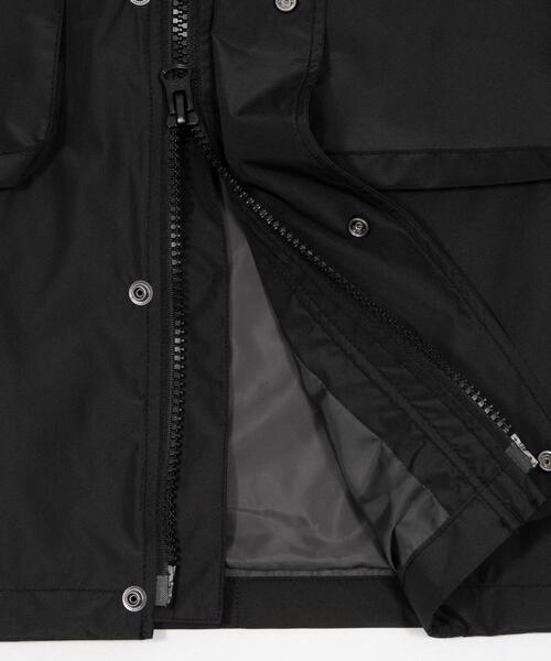 WEGO（ウィゴー）の「WEGO/【5級撥水機能】【26年春夏新作】フードシェルブルゾン（マウンテンパーカー・メンズ・ダークグレー/ブラック・MEDIUM/LARGE）」の3枚目の写真