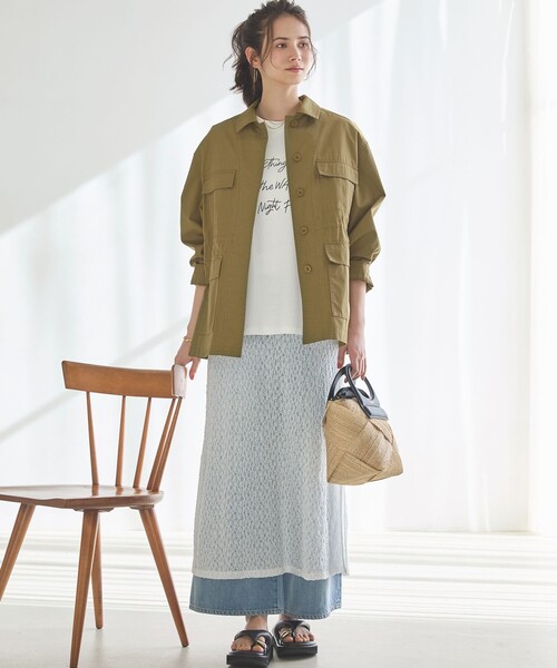 23区（ニジュウサンク）の「ワイドシルエット デニム パンツ（デニムパンツ・レディース・ライトグレー系/スカイブルー系・40/38/36）」の5枚目の写真