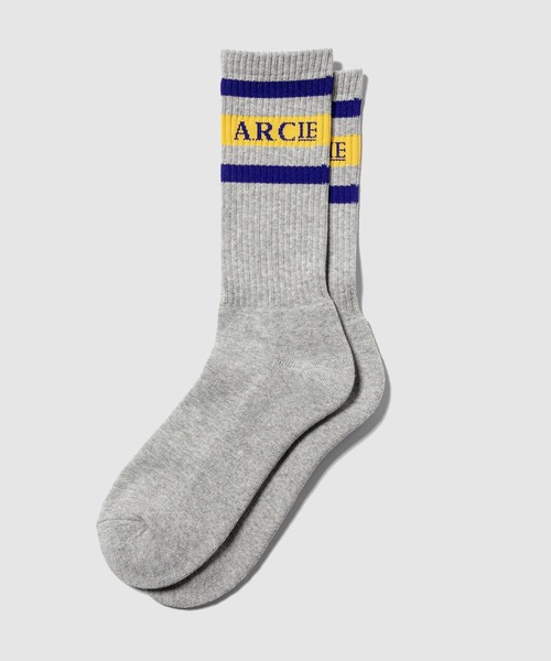 AMERICAN RAG CIE（アメリカンラグシー）の「【AMERICAN RAG CIE】 Lロゴソックス 25～27cm（ユニセックス）（ソックス/靴下・メンズ・グレー/ホワイト・FREE）」の2枚目の写真
