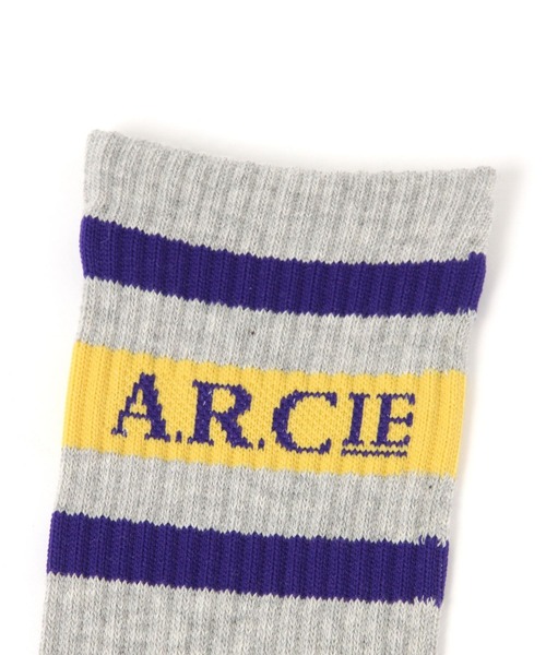 AMERICAN RAG CIE（アメリカンラグシー）の「【AMERICAN RAG CIE】 Lロゴソックス 25～27cm（ユニセックス）（ソックス/靴下・メンズ・グレー/ホワイト・FREE）」の3枚目の写真