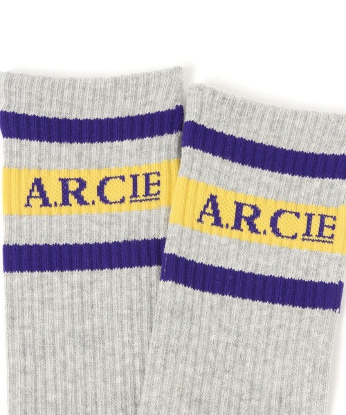 AMERICAN RAG CIE（アメリカンラグシー）の「【AMERICAN RAG CIE】 Lロゴソックス 25～27cm（ユニセックス）（ソックス/靴下・メンズ・グレー/ホワイト・FREE）」の6枚目の写真