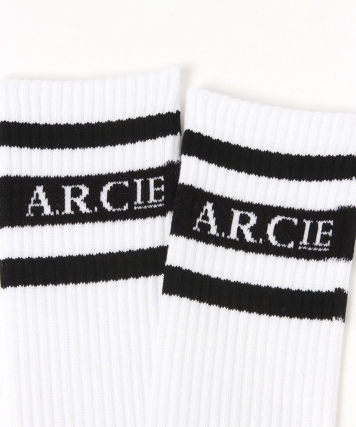 AMERICAN RAG CIE（アメリカンラグシー）の「【AMERICAN RAG CIE】 Lロゴソックス 25～27cm（ユニセックス）（ソックス/靴下・メンズ・グレー/ホワイト・FREE）」の7枚目の写真