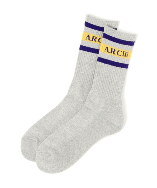 AMERICAN RAG CIE(アメリカンラグシー)の「【AMERICAN RAG CIE】 Lロゴソックス 25~27cm(ユニセックス)(ソックス/靴下・メンズ・グレー/ホワイト・FREE)」の10枚目の写真