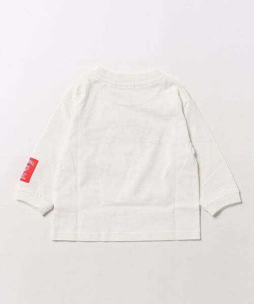 BABYDOLL(ベビードール)の「親子お揃い チャンキーアーチロゴロンT 1390K(Tシャツ/カットソー・キッズ・ネイビー/オフホワイト・80cm/90cm/110cm/120cm/130cm/140cm/100cm)」の3枚目の写真