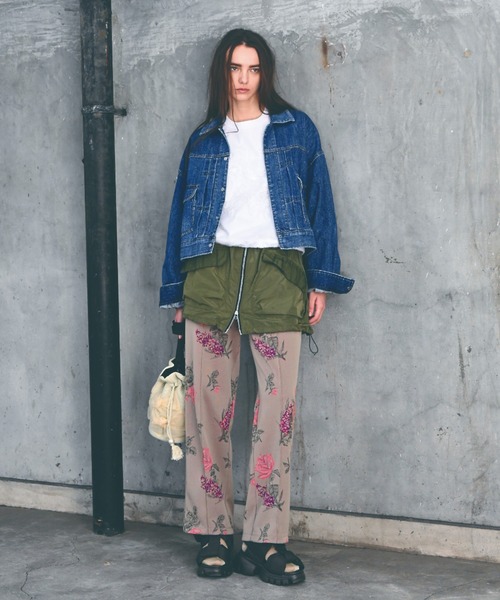 H.A.K(ハク)の「ニットジャカードトラックパンツ(その他パンツ・レディース・ネイビー/ベージュ・2/1)」の5枚目の写真