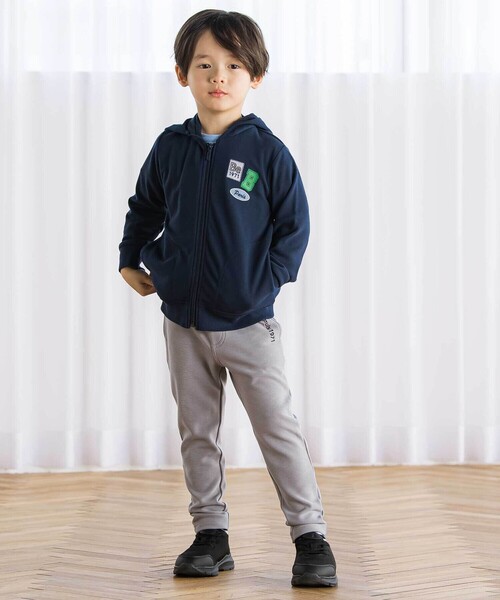 BeBe（ベベ）の「【抗菌防臭】ミラノリブポイントロゴ9分丈ロングパンツ(90~130cm)（その他パンツ・キッズ・グリーン/ネイビー/グレー・S/XS/M/L）」の9枚目の写真