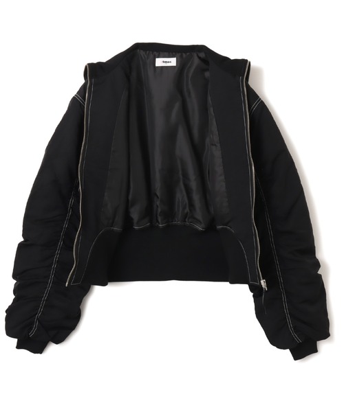 atmos pink（アトモスピンク）の「atmos pink Big Collar Bomber Jacket / アトモス ピンク ビッグ カラー ボンバー ジャケット（その他アウター・レディース・ブラック/ベージュ・FREE）」の7枚目の写真