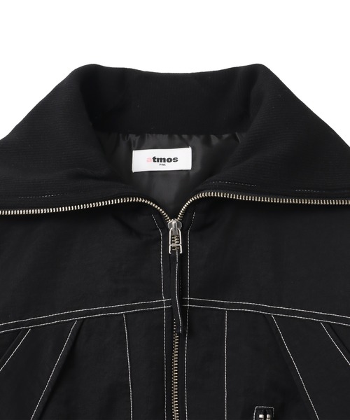 atmos pink（アトモスピンク）の「atmos pink Big Collar Bomber Jacket / アトモス ピンク ビッグ カラー ボンバー ジャケット（その他アウター・レディース・ブラック/ベージュ・FREE）」の8枚目の写真