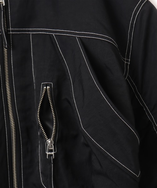 atmos pink（アトモスピンク）の「atmos pink Big Collar Bomber Jacket / アトモス ピンク ビッグ カラー ボンバー ジャケット（その他アウター・レディース・ブラック/ベージュ・FREE）」の9枚目の写真