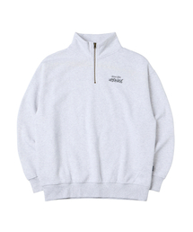 URBANAGE（アーバンエイジ）の「DESIGN STUDIO ロゴ オーバーサイズ ハーフジップ_ホワイトメランジ（スウェット）」