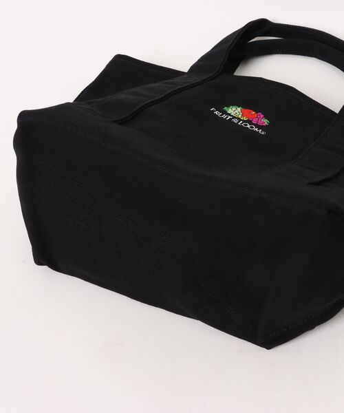 FRUIT OF THE LOOM(フルーツオブザルーム)の「EX NEW LOGO CANVAS LUNCH TOTE BAG / ワンポントロゴ キャンバスランチトートバッグ(トートバッグ・レディース・ブラック×ホワイト/オフホワイト/ブラック・FREE)」の11枚目の写真