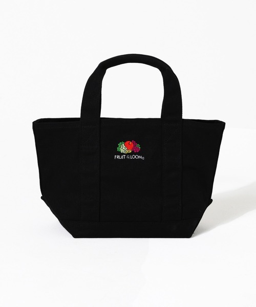FRUIT OF THE LOOM(フルーツオブザルーム)の「EX NEW LOGO CANVAS LUNCH TOTE BAG / ワンポントロゴ キャンバスランチトートバッグ(トートバッグ・レディース・ブラック×ホワイト/オフホワイト/ブラック・FREE)」の3枚目の写真