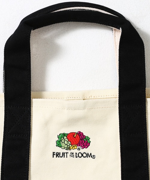 FRUIT OF THE LOOM(フルーツオブザルーム)の「EX NEW LOGO CANVAS LUNCH TOTE BAG / ワンポントロゴ キャンバスランチトートバッグ(トートバッグ・レディース・ブラック×ホワイト/オフホワイト/ブラック・FREE)」の8枚目の写真