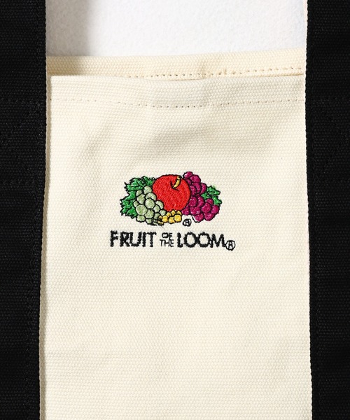 FRUIT OF THE LOOM(フルーツオブザルーム)の「EX NEW LOGO CANVAS LUNCH TOTE BAG / ワンポントロゴ キャンバスランチトートバッグ(トートバッグ・レディース・ブラック×ホワイト/オフホワイト/ブラック・FREE)」の9枚目の写真
