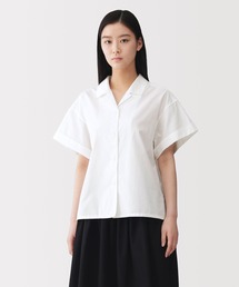 〔MUJI Labo〕婦人 ポプリン半袖シャツ