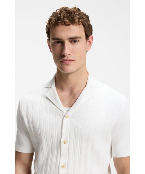 BOSS(ボス)の「BOSS Selected by Shohei Ohtani シャツ ストラクチャードコットン(シャツ/ブラウス・メンズ・ホワイト・S/M/L/XL)」の5枚目の写真