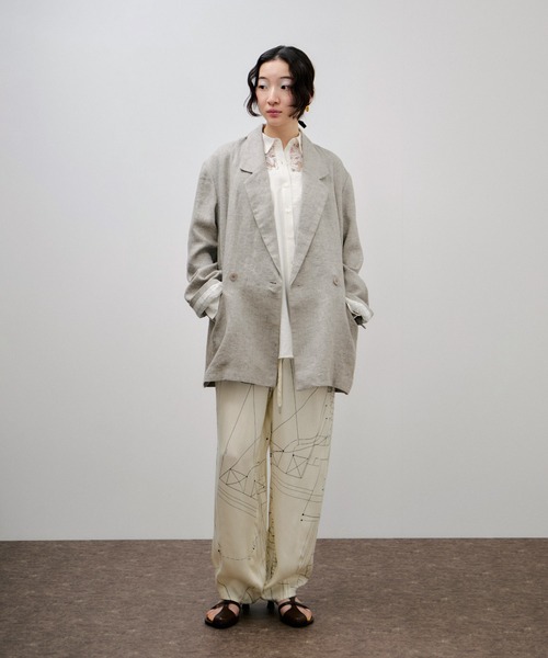 ADAM ET ROPE'(アダムエロペ)の「アーキテクチャープリントパンツ(その他パンツ・レディース・ホワイト系その他5・38/36)」の2枚目の写真