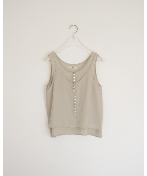 anuke（アンヌーク）の「Camisole Layered Tanktop（タンクトップ・レディース・ブラウン/アイボリー・FREE）」の20枚目の写真