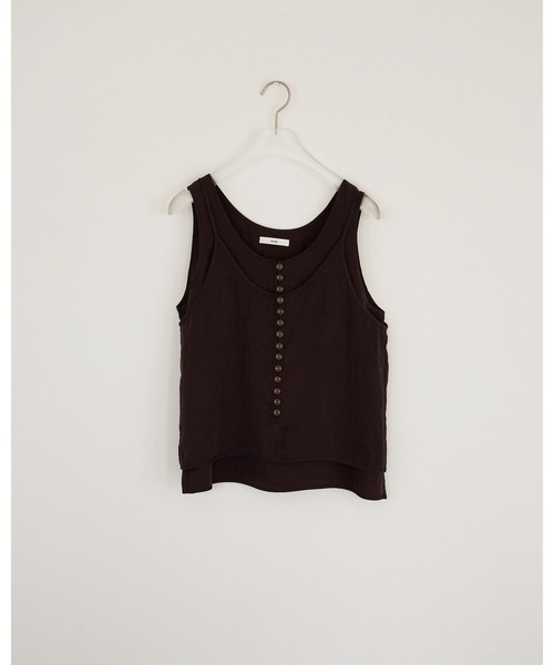 anuke（アンヌーク）の「Camisole Layered Tanktop（タンクトップ・レディース・ブラウン/アイボリー・FREE）」の21枚目の写真