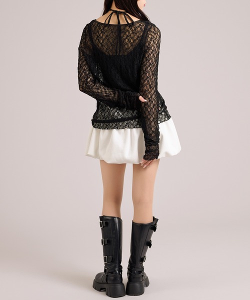 apres jour mignon（アプレジュールミニョン）の「レースロンT（Tシャツ/カットソー・レディース・アイボリー/ブラック/オフホワイト・LARGE/フリー）」の17枚目の写真